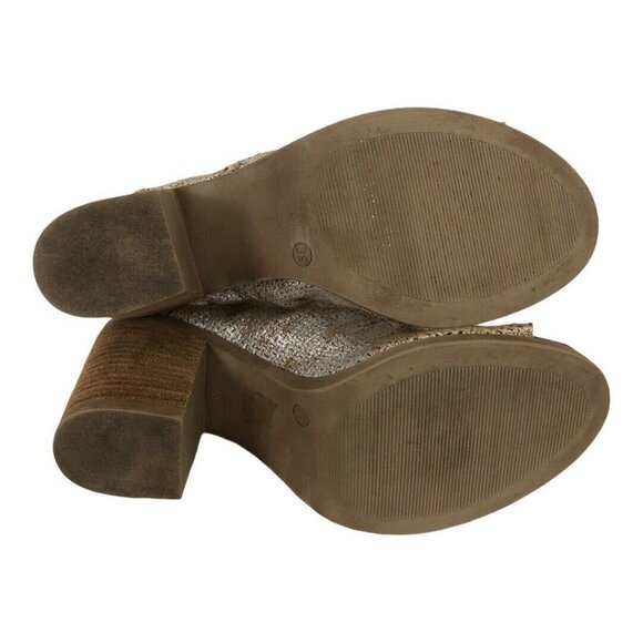 Unity In Diversity Womens Size 39 Metallic Fretia Block Heel Sandal - Picture 6 of 6